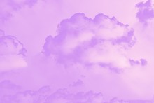 Beautiful Purple Clouds In A Pale Violet Sky