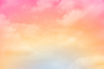 Canvas Print - cloud background with a pastel colour