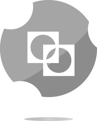 Poster - Apps icon. abstract sign on web button isolated on white