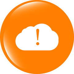 Poster - speech bubbles with exclamation mark web icon