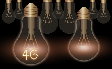 Canvas Print - Writing note showing 4G. Business concept for Mobile communication standard Wireless internet access at a higher speed