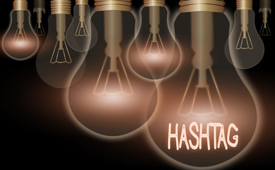 Poster - Word writing text Hashtag. Business photo showcasing a word or phrase preceded by a hash sign Type of metadata tag