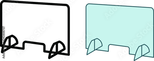 Cuadros en Lienzo Counter Protector Barrier icon, Cashier Guard icon