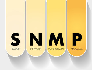 Aufkleber - SNMP - Simple Network Management Protocol acronym, technology concept background