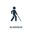Blindness icon. Simple illustration from ophthalmology collection. Creative Blindness icon for web design, templates, infographics and more