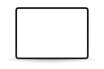 Realistic Silver u002F White Drawing Pad with Transparent Screen. 12.9 inch Scalable Tablet. High Detailed Device Mockup. 