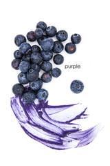 Wall Mural - blueberries on white background