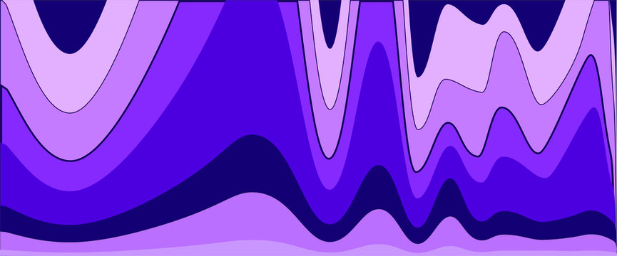 
Horizontal background. Purple waves of different shades. Abstraction. Banner. Background for text.