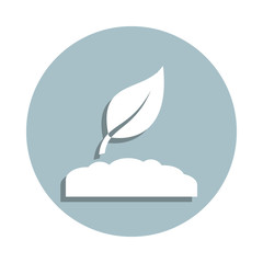 Poster - Laboratory, growing plant badge icon. Simple glyph, flat vector of laboratory icons for ui and ux, website or mobile application