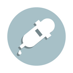 Poster - Laboratory, dropper badge icon. Simple glyph, flat vector of laboratory icons for ui and ux, website or mobile application