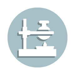 Poster - Laboratory, burner badge icon. Simple glyph, flat vector of laboratory icons for ui and ux, website or mobile application