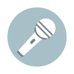 Poster - Music festival, microphone, singer, voice badge icon. Simple glyph, flat vector of music festival icons for ui and ux, website or mobile application