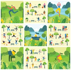 Wall Mural - Vector illustration ECO backgrounds of Concept of green, Zero waste, eco energy and quote Save the planet