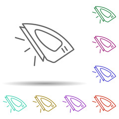 Poster - Iron multi color icon. Simple thin line, outline vector of cleaning icons for ui and ux, website or mobile application