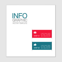 Vector iInfographic template for business, presentations, web design, 2 options.