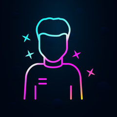 Poster - Man young avatar nolan icon. Simple thin line, outline vector of avatar icons for ui and ux, website or mobile application