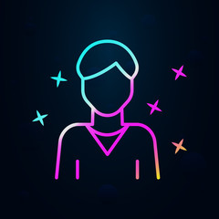 Poster - Man young avatar nolan icon. Simple thin line, outline vector of avatar icons for ui and ux, website or mobile application