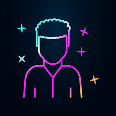 Poster - Man young avatar nolan icon. Simple thin line, outline vector of avatar icons for ui and ux, website or mobile application