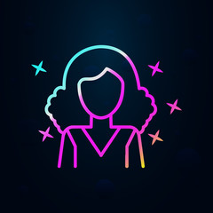 Poster - Woman young avatar nolan icon. Simple thin line, outline vector of avatar icons for ui and ux, website or mobile application