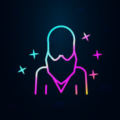 Poster - Old man avatar nolan icon. Simple thin line, outline vector of avatar icons for ui and ux, website or mobile application