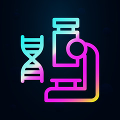 Poster - Microscope, laboratory nolan icon. Simple thin line, outline vector of bioengineering icons for ui and ux, website or mobile application