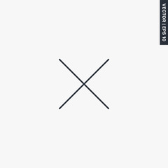 Poster - Close, delete, linear style sign for mobile concept and web design