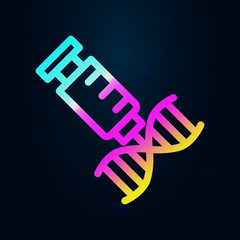 Poster - Dna, injection nolan icon. Simple thin line, outline vector of bioengineering icons for ui and ux, website or mobile application
