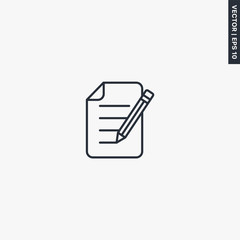 Poster - Edit, linear style sign for mobile concept and web design