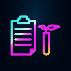 Poster - Files, text, plant nolan icon. Simple thin line, outline vector of bioengineering icons for ui and ux, website or mobile application