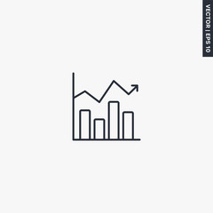 Poster - Graph, linear style sign for mobile concept and web design