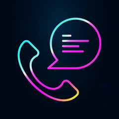 Poster - Phone call, communication nolan icon. Simple thin line, outline vector of communication icons for ui and ux, website or mobile application