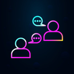 Poster - Conversation, communication nolan icon. Simple thin line, outline vector of communication icons for ui and ux, website or mobile application