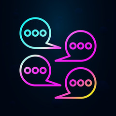 Poster - Chat, communication nolan icon. Simple thin line, outline vector of communication icons for ui and ux, website or mobile application