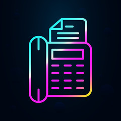 Poster - Fax, communication nolan icon. Simple thin line, outline vector of communication icons for ui and ux, website or mobile application