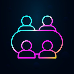Poster - Meeting, communication nolan icon. Simple thin line, outline vector of communication icons for ui and ux, website or mobile application