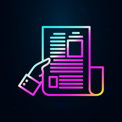 Poster - Newspaper, communication nolan icon. Simple thin line, outline vector of communication icons for ui and ux, website or mobile application
