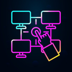 Poster - Network, communication nolan icon. Simple thin line, outline vector of communication icons for ui and ux, website or mobile application