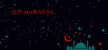 Eid Mubarak Design Background Vector Illustrator