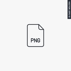 Fototapete - PNG file format, linear style sign for mobile concept and web design