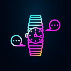 Poster - Watch, communication nolan icon. Simple thin line, outline vector of communication icons for ui and ux, website or mobile application