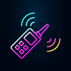 Poster - Walkie talkie, communication nolan icon. Simple thin line, outline vector of communication icons for ui and ux, website or mobile application