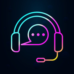 Poster - Call-center, communication nolan icon. Simple thin line, outline vector of communication icons for ui and ux, website or mobile application