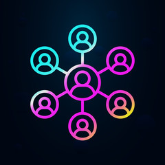 Poster - People, communication nolan icon. Simple thin line, outline vector of communication icons for ui and ux, website or mobile application