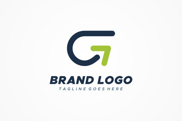 Poster - Abstract Initial Letter G Logo. Blue Green Linear Rounded Arrow Style. Usable for Business and Technology Logos. Flat Vector Logo Design Template Element.