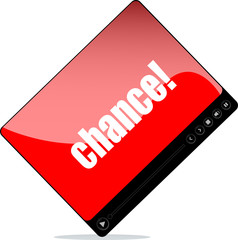 Poster - Video player for web with chance word