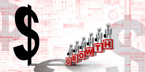 Poster - 3d illustration Business Network concept