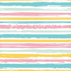 Poster - Seamless pattern in pastel colors. Abstract watercolor lines. Hand drawn striped. Paint brush and strokes. Fashion texture. Modern stylish design for interior, packaging, wallpaper, background, prints