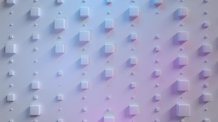 Poster - 3d render of elegant bright background with blue and purple colors. Loop animation.