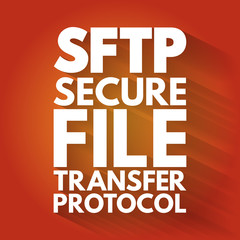 Poster - SFTP - Secure File Transfer Protocol acronym, technology concept background