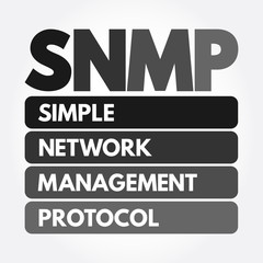 Aufkleber - SNMP - Simple Network Management Protocol acronym, technology concept background